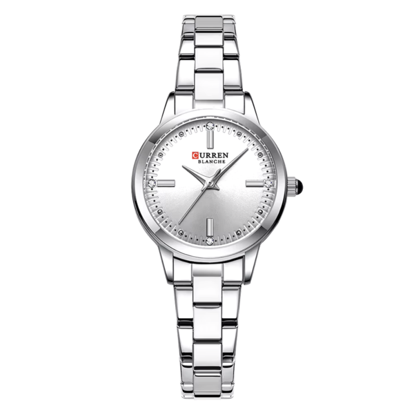 Ανακαλύψτε το Curren 9094 Silver, ένα κομψό γυναικείο ρολόι με ατσάλινο μπρασελέ σε ασημί χρώμα και καντράν με διακοσμητικά στρας