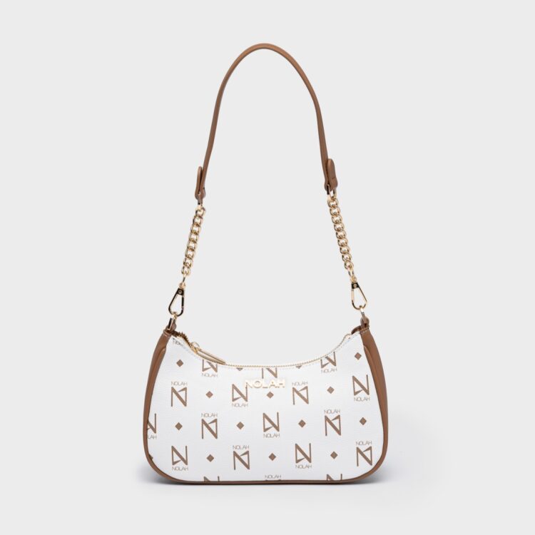 Η τσάντα Nolah Mona White Brown Light Gold συνδυάζει κομψότητα και πρακτικότητα. Ιδανική για κάθε casual ή βραδινή εμφάνιση